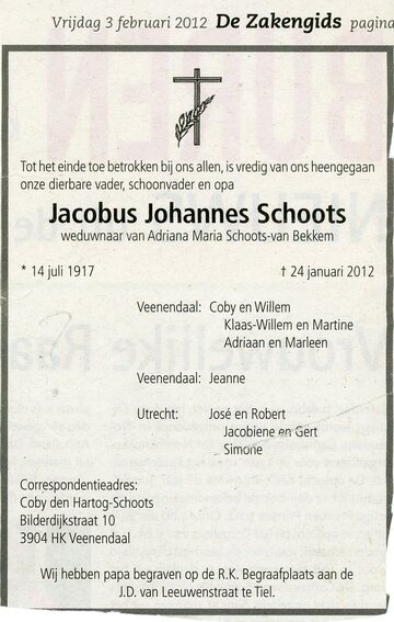 Johannes Jacobus Schoots